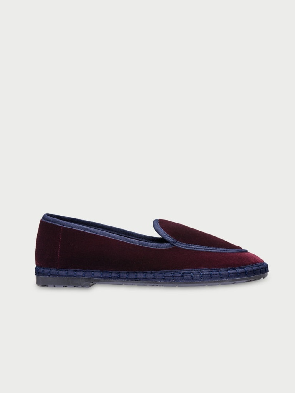 Flabelus Velvet Burgundy Loafers With Navy Trim Size 40 — image 2 of 8
